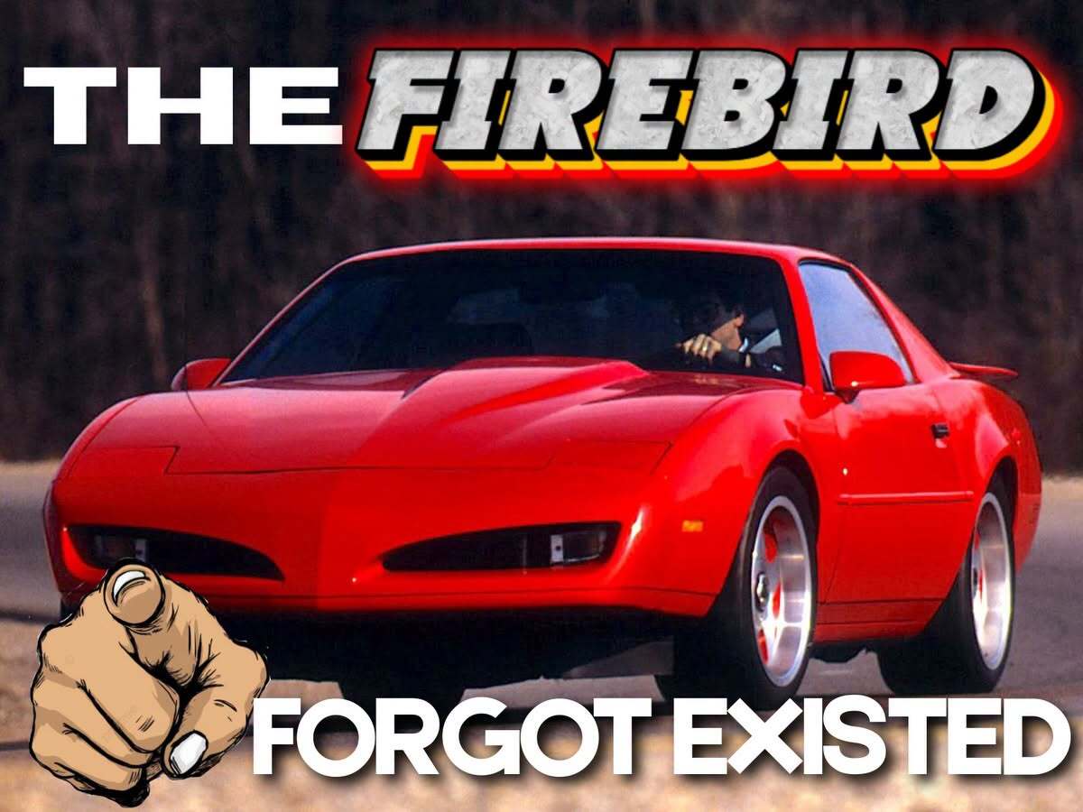 Red third-generation Pontiac Firehawk driving on the road