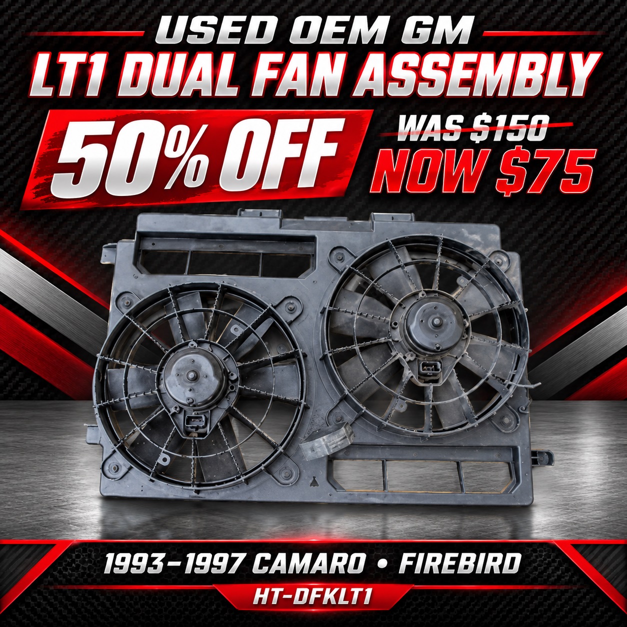 Hawks Motorsports Dual Fans Sale 50% OFF